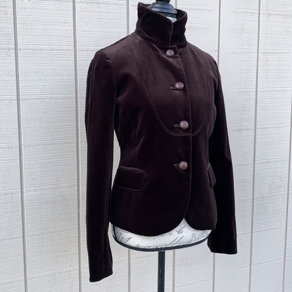 J. CREW Bella Velvet Blazer - Deep Chestnut - Picture 3 of 16